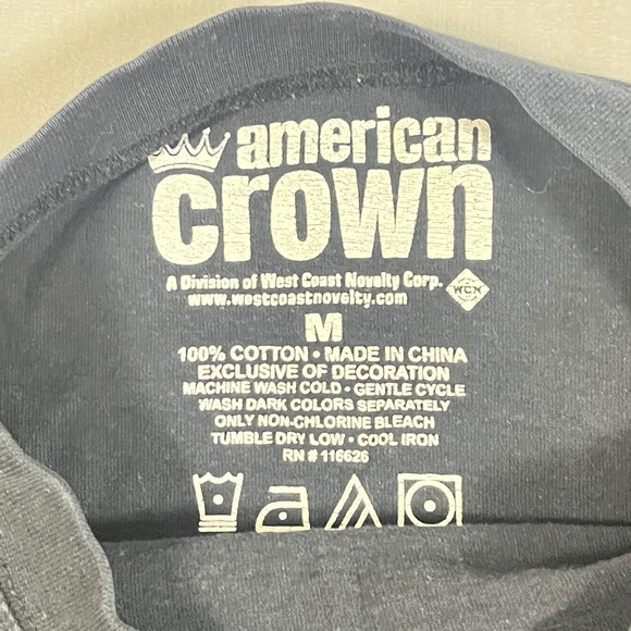 Vintage 90s American Crown Wisconsin All Over Print Map T Shirt Men Medium Black - Picture 4 of 9